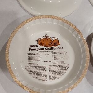 Watkins Pumpkin Chiffon Pie Plate